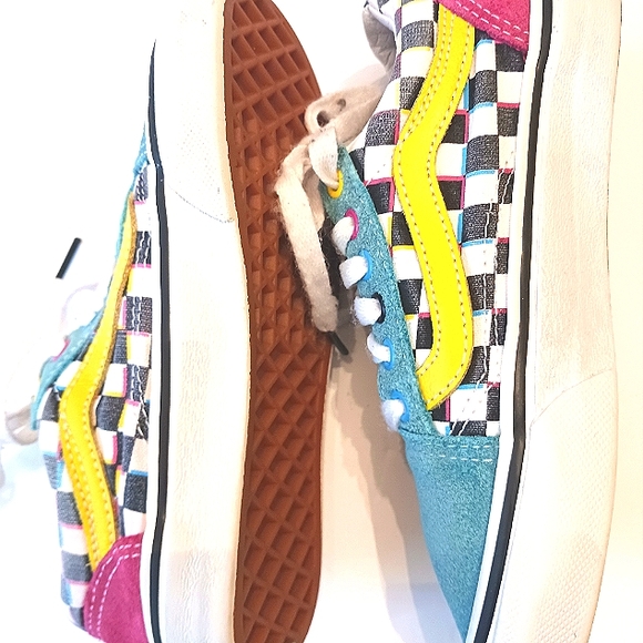 VANS Kids Suede/Canvas  Checkerboard Retro Sneakers Multi-Colored Size 1 - Picture 6 of 12